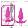 Plug anal con vibracion de suave textura